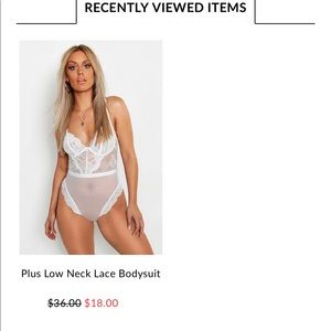 Plus Low Neck Lace Bodysuit